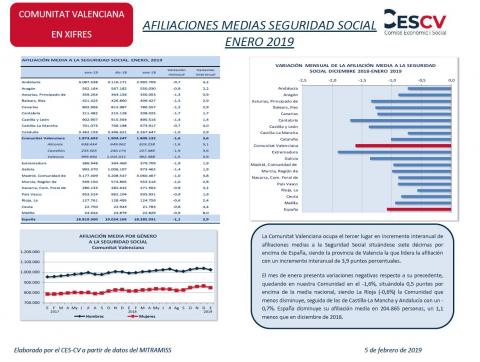 AFILIACIONES MEDIAS SEGURIDAD SOCIAL ENERO 2019