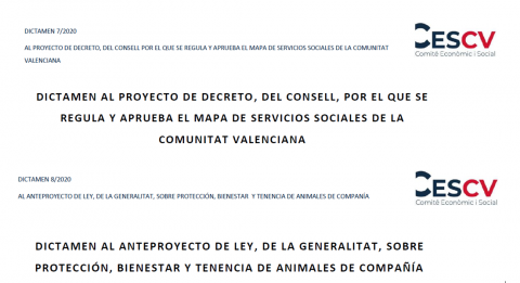 Reunión del Pleno del CESCV para aprobar dos dictámenes