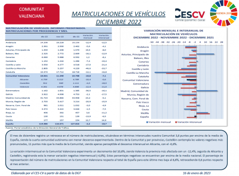 MATRICULACIONES DE VEHÍCULOS DICIEMBRE 2022