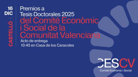 Premios del CES CV para Tesis Doctorales, Convocatoria 2025