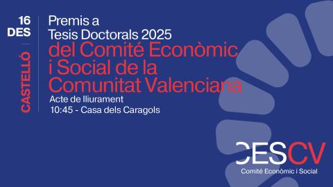 Premios del CES CV para Tesis Doctorales, Convocatoria 2025