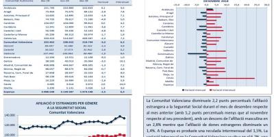 AFILIACIÓ D’ESTRANGERS A LA SEGURETAT SOCIAL DESEMBRE 2019