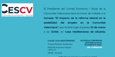 Jornada “El impacto de la reforma laboral en la estabilidad del empleo en la Comunitat Valenciana”
